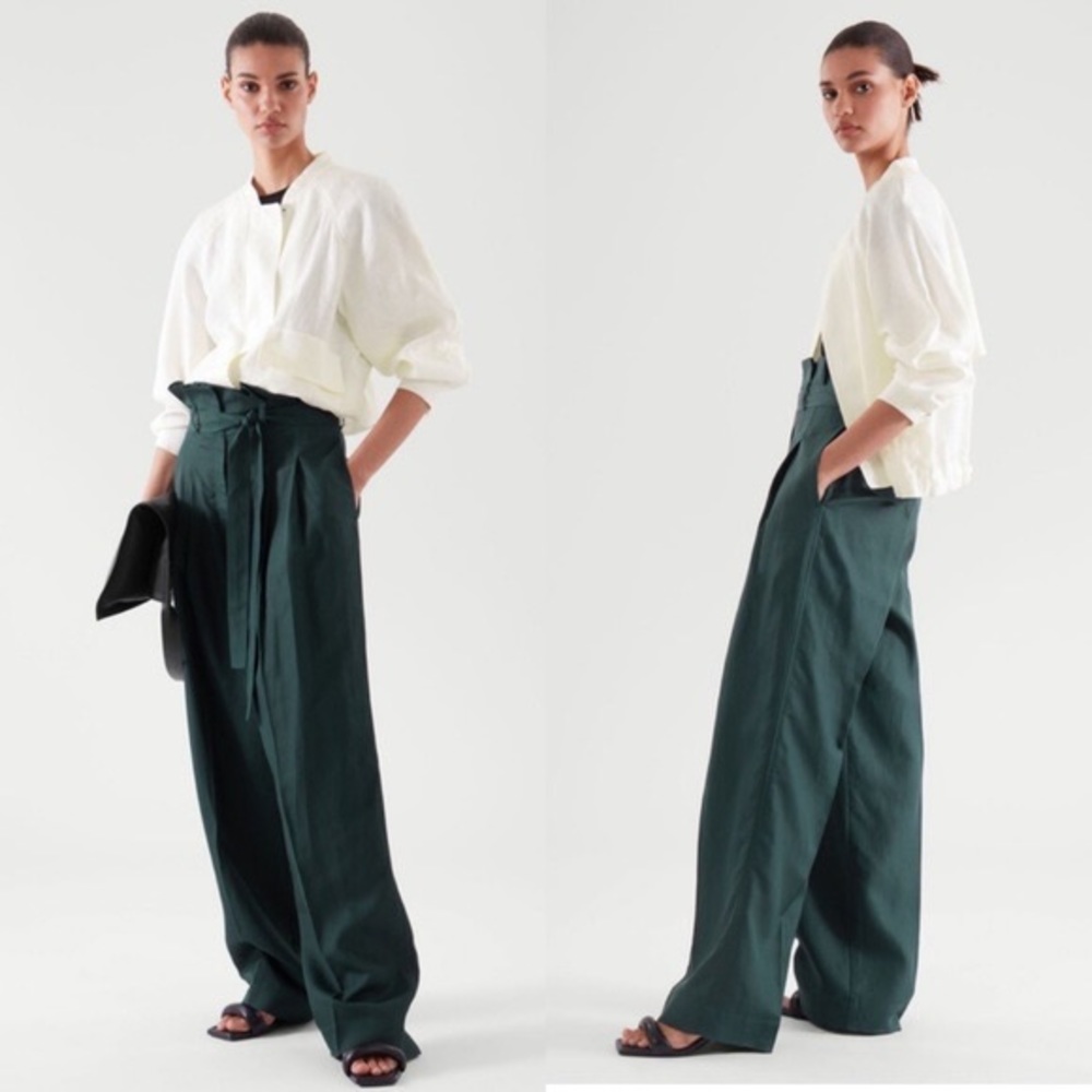 COS Paperbag Waist, Wide Leg Pants